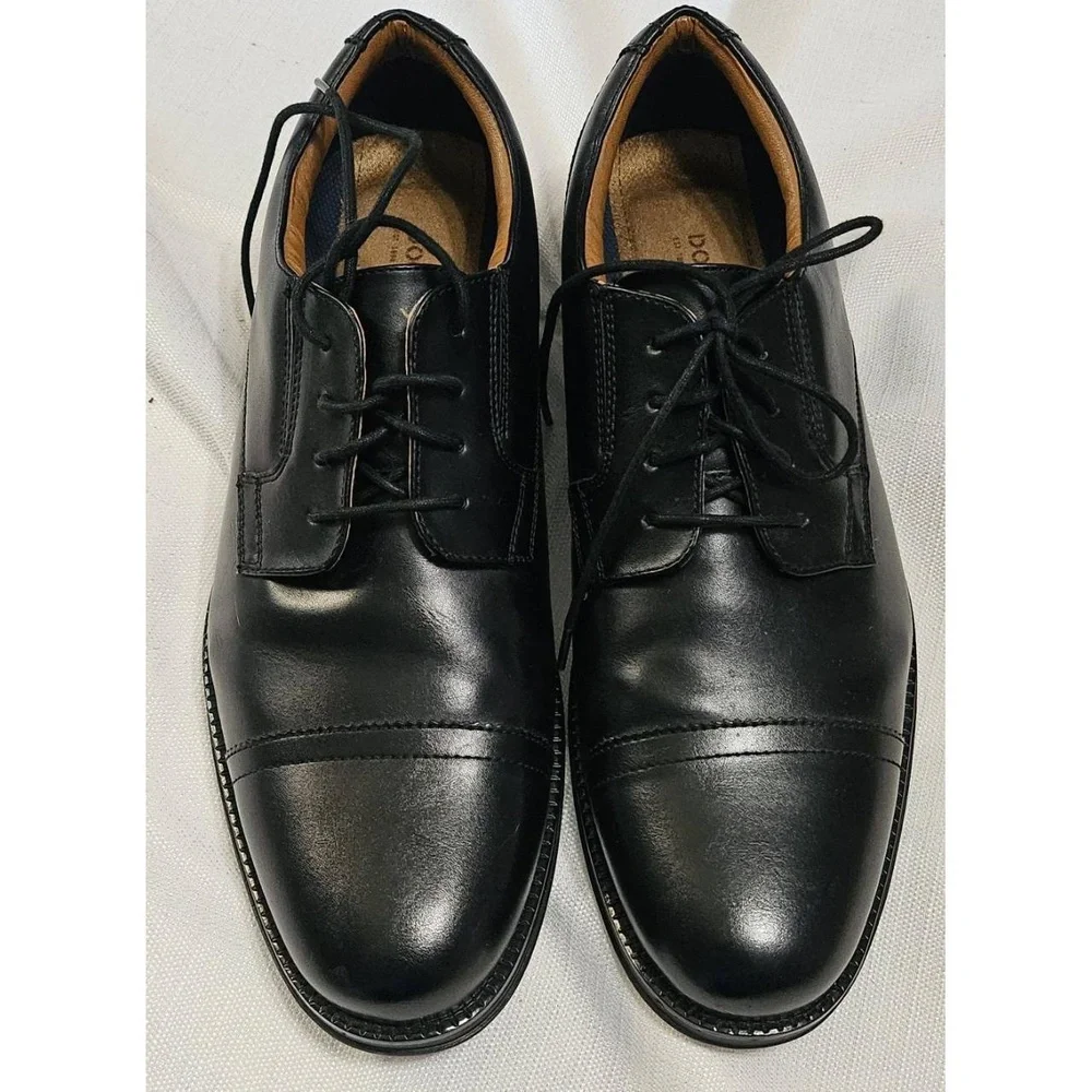 Dockers Oxford Classic Style Shoes 90-36454 Black Cap Toe‎ Leather Mens 11M